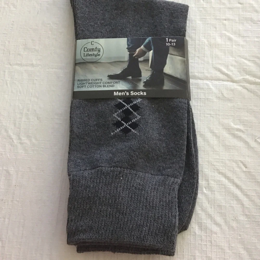 Men's Dress Socks - Gray, Navy, and Black